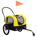 Miniatyrbild 2 av 2: Cykelvagn för husdjur och joggingvagn 2-i-1 gul och svart