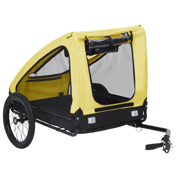 Cykelvagn för djur gul och svart