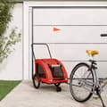 Miniatyrbild 1 av 2: Cykelvagn för djur orange och grå oxfordtyg och järn