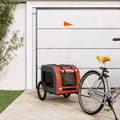 Miniatyrbild 1 av 2: Cykelvagn för djur orange och grå oxfordtyg och järn