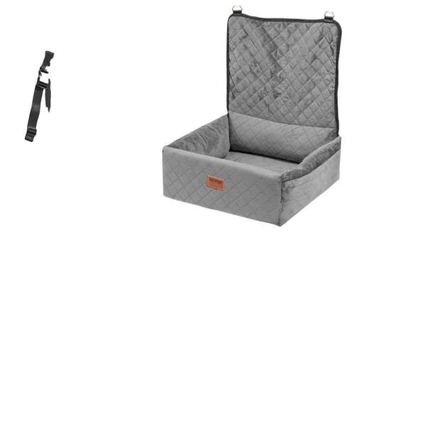 Hundesæde til bil, vandtæt design, aftageligt betræk, kompatibelt med mellemstore og store racer,grå sofa kube