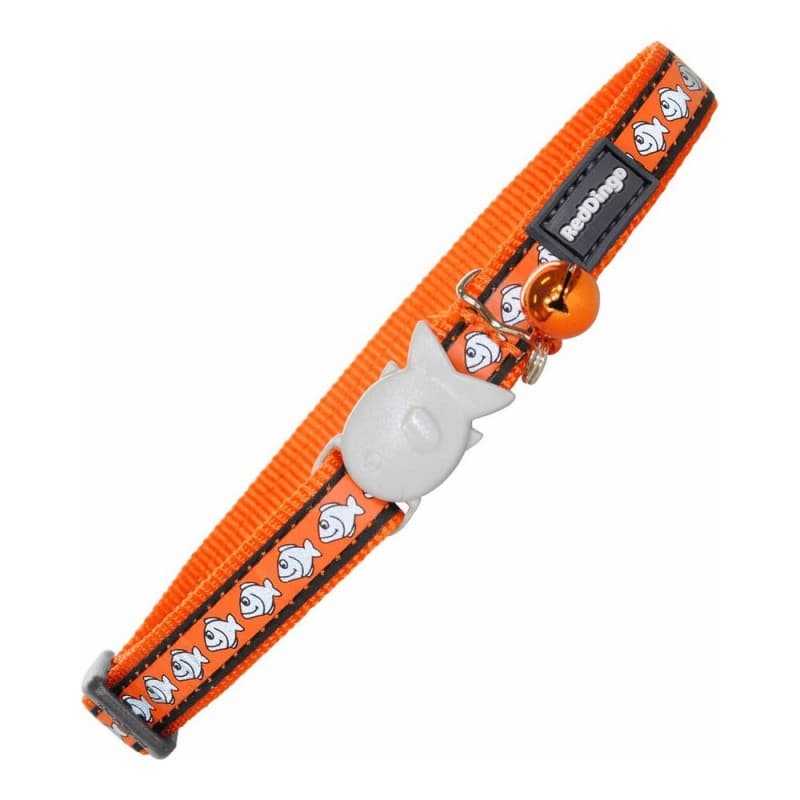 Katt krage Red Dingo Fisk Reflekterande Orange (1,2 x 20-32 cm)
