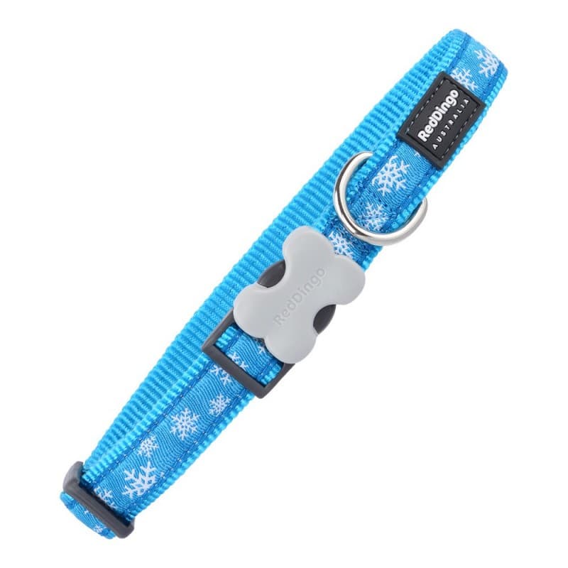 Hundhalsband Red Dingo Snöflingor (1,5 x 24-36 cm)