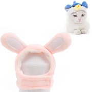 4 STK Blødt kattehovedbeklædning Kat Hunde Cross Kjole Pet Hat, Størrelse: S (Pink Rabbit)