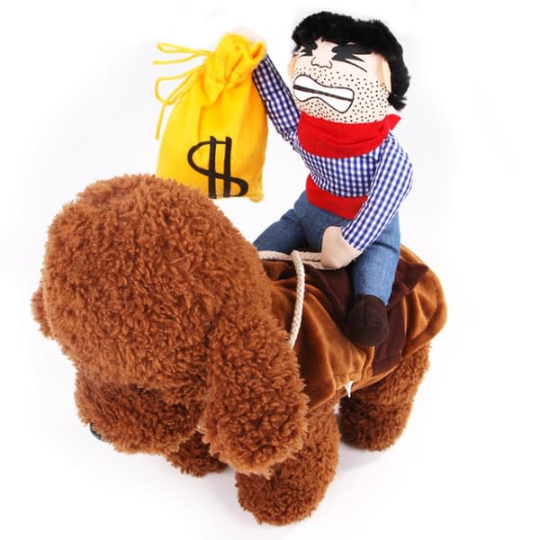 Creative Cowboy Riding Halloween Funny Funny Dress Up Pet Tøj, Størrelse: L (Med pengepose)