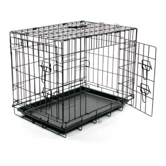 Duvo+ Extra Stark Etalic Dog Cage M 2 Door M Svart