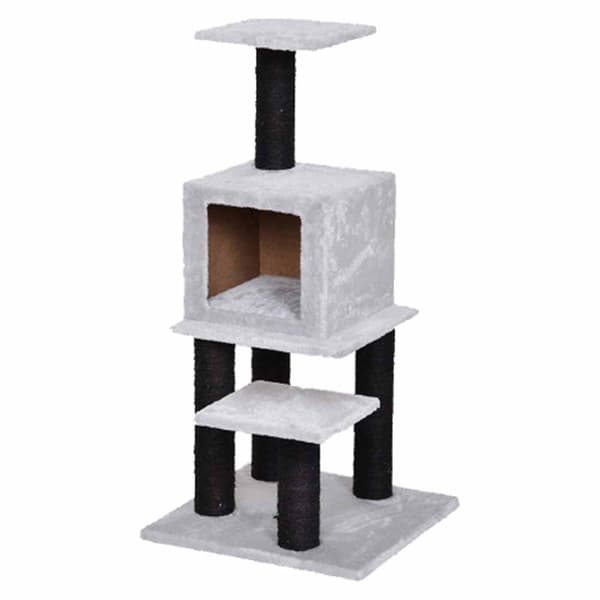 Duvo+ Angele Cat Scratcher Bed Tower 45x45x91 Cm Harmaa