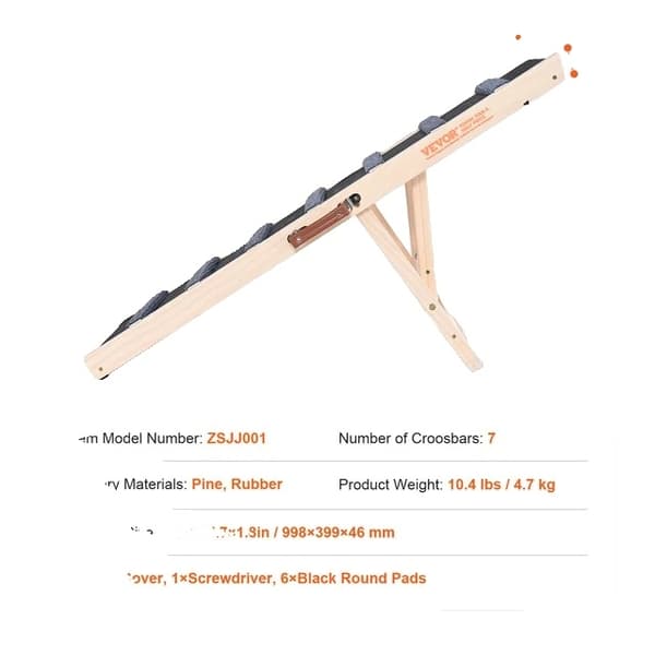 Hundestige, Foldbar stige, Anti-slip, 41 tommer