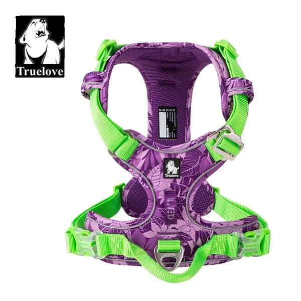 Hundesele, camouflage design, reflekterende nylon, Camouflage Blå, XL