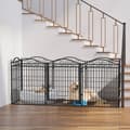 Miniatyrbillede 2 af 5: Hundegård, Heavy Duty Metal, Foldbar, Indendørs og udendørs, sort