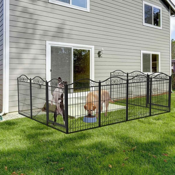 Hundegård, Kraftig, Bærbar, sort