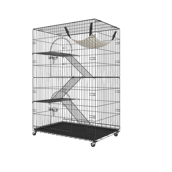 Kattelegetøj, 4 etagers design, DIY samling, 4 lag 51 tommer