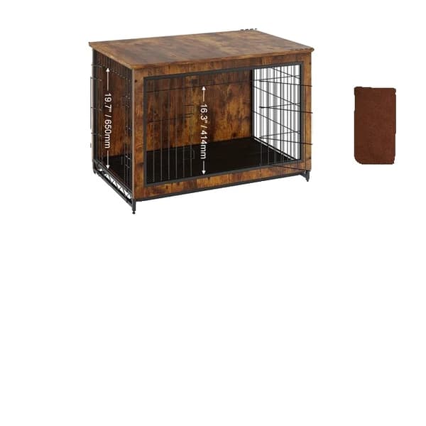 Hundbur Slutbord, Kraftig Konstruktion, Mångsidig Design, 41x236x362 tum 38.6 x 25.6x26.8inch