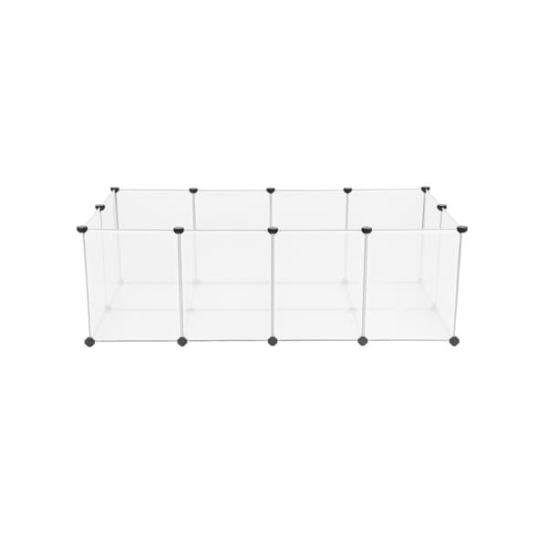 Rootz Small Pet Inhägnad - Djurlekhage - DIY-staket - Marsvin, hamster, kanin - Rymligt utrymme - Rörelsefrihet - Enkel montering - Transparenta panel