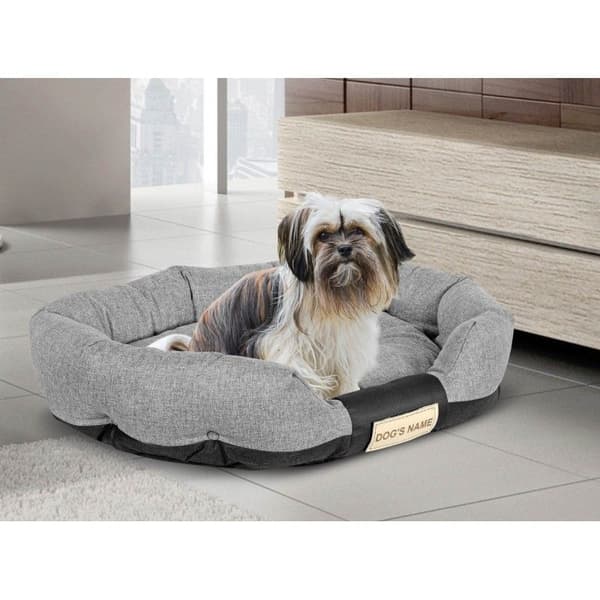 VANDTÆT HUNDESENG MED NAVN 130x105