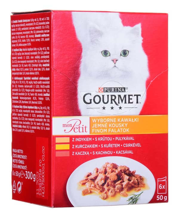 GOURMET Man Petit Mix Fjerkræ - våd kattefoder - 6x50 g