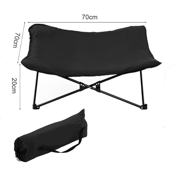Hopfällbar upphöjd husdjurssäng med vattentålig PVC-beläggning, 70x70 cm