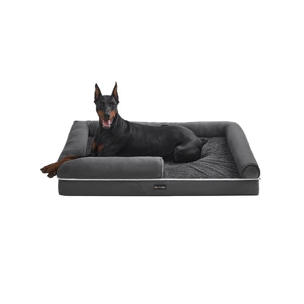 Hundeseng - Dogsofa - 120 x 85 x 25 cm - Aftagelig og vaskbart dækning - Grå