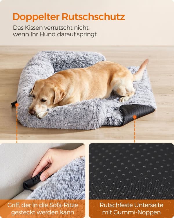 Dogkurv - plys - 122 x 95 x 18 cm - Størrelse XXL