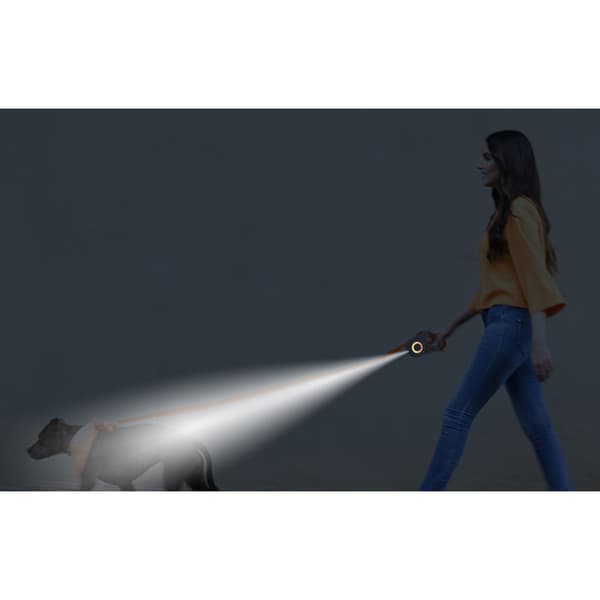 Rojeco Automatisk udtrækkelig hundesnor med LED- og RGB-belysning - 5 meter