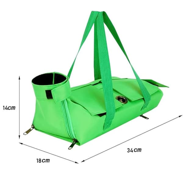 Foldbar, Multi-Size, Multifunktionel Pet Taske - Sort, Grøn