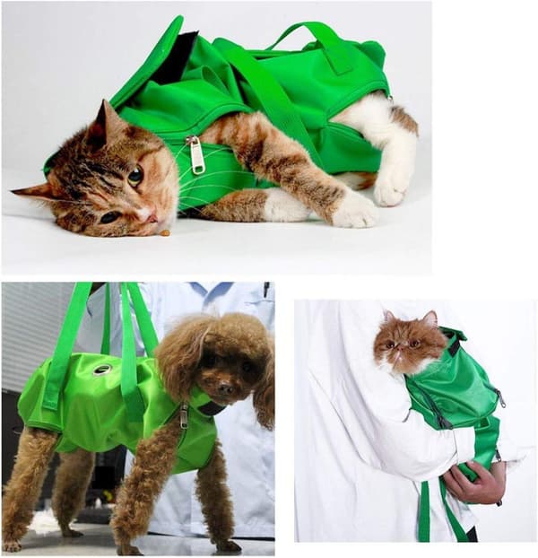 Foldbar, Multi-Size, Multifunktionel Pet Taske - Sort, Grøn