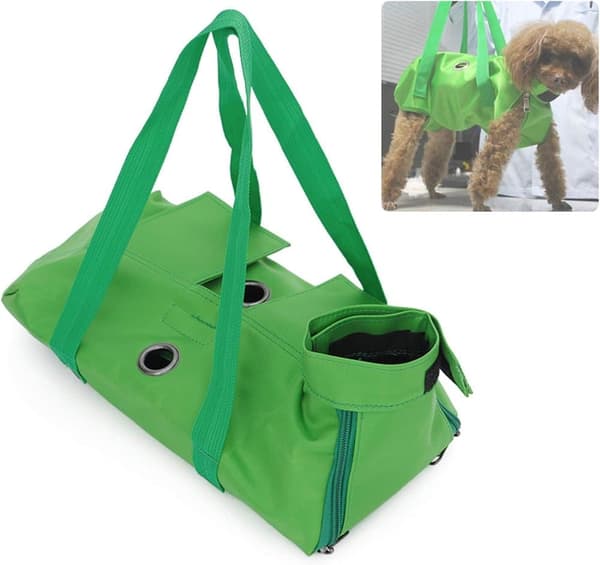 Foldbar, Multi-Size, Multifunktionel Pet Taske - Sort, Grøn