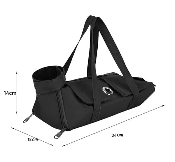 Foldbar, Multi-Size, Multifunktionel Pet Taske - Sort, Grøn