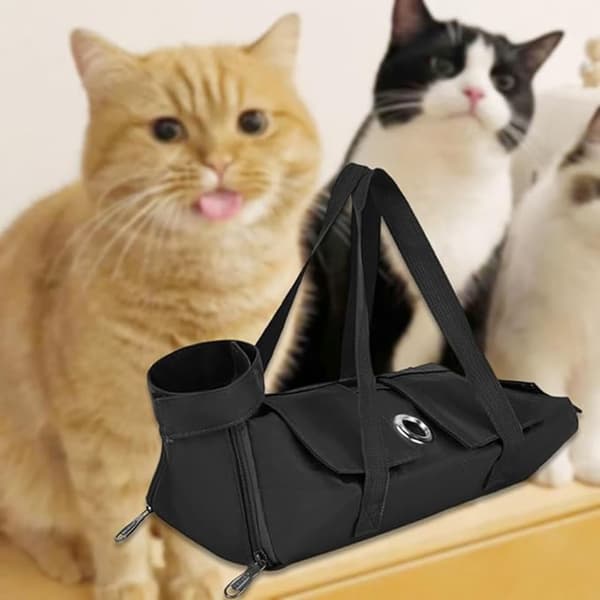 Foldbar, Multi-Size, Multifunktionel Pet Taske - Sort, Grøn