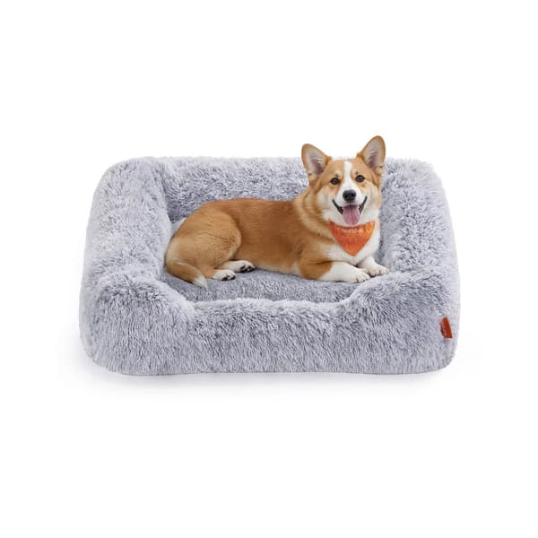 Hondenmand 91 x 68 x 18 cm met opstaande randen en afneembare hoes