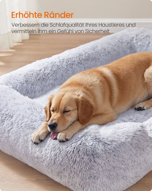 Hondenmand 106 x 75 x 20 cm met opstaande randen en afneembare hoes