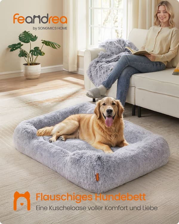 Hondenmand 106 x 75 x 20 cm met opstaande randen en afneembare hoes