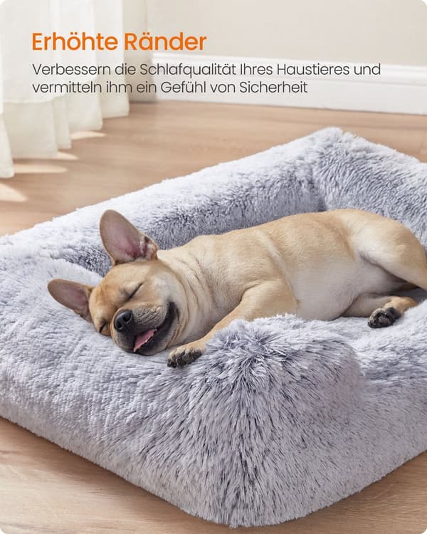 Dogkurv 71 x 55 x 18 cm med hævede kanter og aftagelig dækning