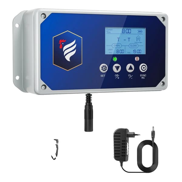 Hønsehusdør Kontrolboks, Timer, Lys Sensor,EU 220V kun boks-a
