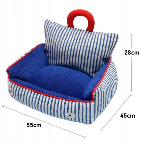 Katt- och hundfåtölj bekväm och mjuk bäddsoffa bäddsoffa 55 cm