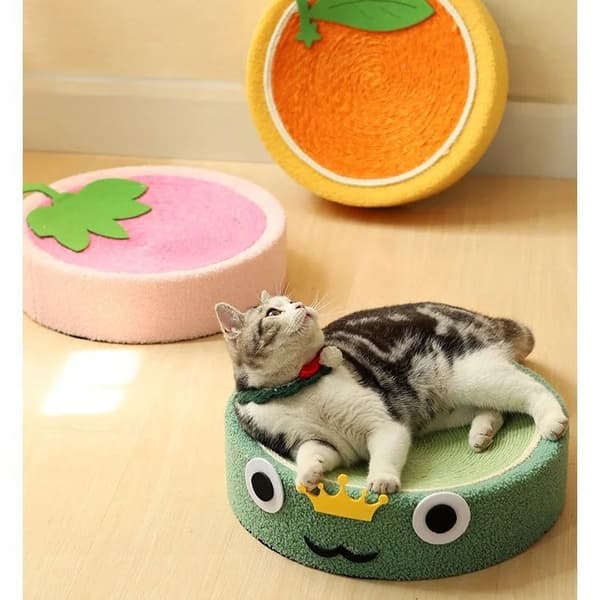 Rund klösbädd för katter orange 39 cm