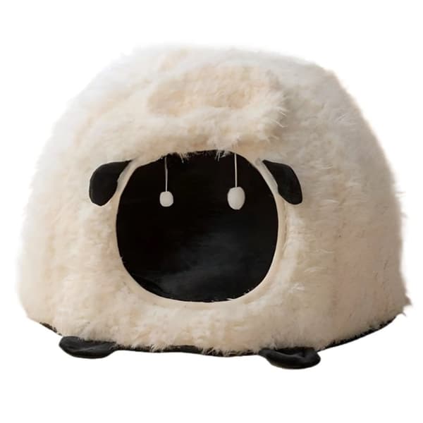 SHEEP Kattbädd, Varm, Bekväm och Mjuk Fårbädd
