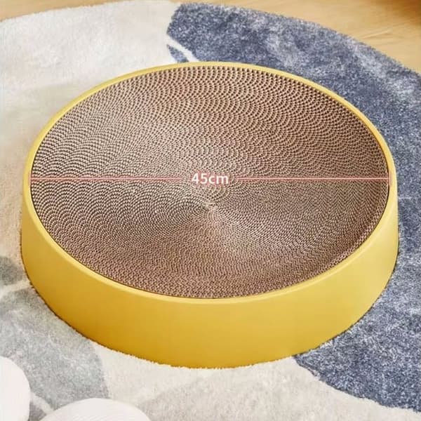 Klösträd för katter, stor rund kartongbädd, 45 cm