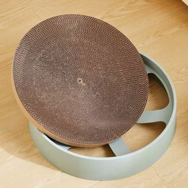 Klösträd för katter, stor rund kartongbädd, 45 cm