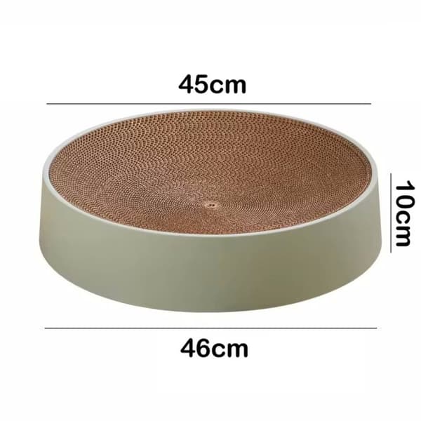 Klösträd för katter, stor rund kartongbädd, 45 cm