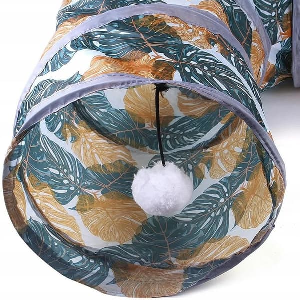 LÅNG SMULTUNNEL FÖR KATTER MED BOLL, HOPPVÄNGBAR 125 cm