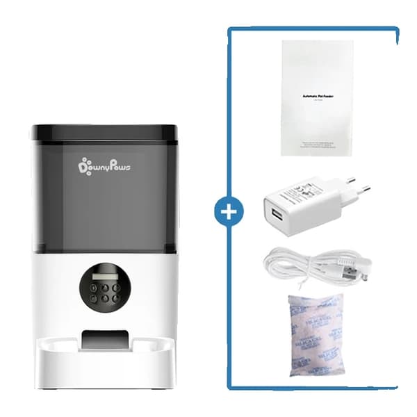 Automatisk husdjursmatning, WiFi Smart, Stor kapacitet, Knappversion, 4L
