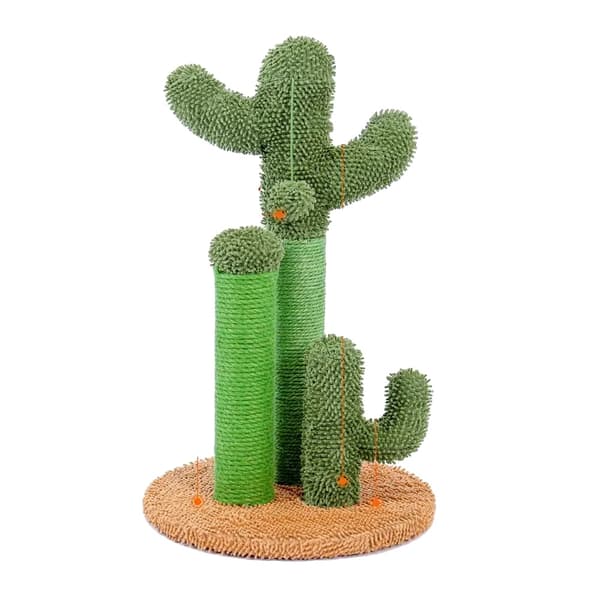 Katträd, flerlagersdesign, klösande massivt trästolpe, AMT0066BN-L, som bilden visar