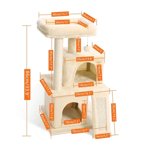 Kat Trætårn, Multi-Level Design, Kradsestolpe, AMT0140BG, som vist på billedet