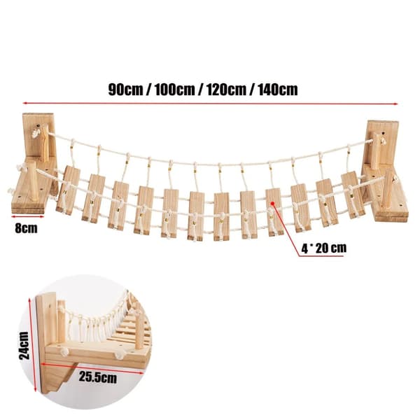 Kattträd, Sisalrep leksaker, Massivt trä, färg, 120CM