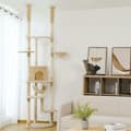 Miniatyrbillede 2 af 2: Justerbar højde Kat Træ, Multi-Niveau, Holdbart Træ,Ekstra stor, AMT0119BG-HWAMT0119BG-HW