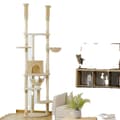 Miniatyrbillede 1 af 2: Justerbar højde Kat Træ, Multi-Niveau, Holdbart Træ,Ekstra stor, AMT0119BG-HWAMT0119BG-HW
