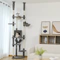 Miniatyrbild 2 av 2: Justerbar Kattträd med flera nivåer, Hållbart Trä,AMT0119GY-HWAMT0119GY-HW, XL