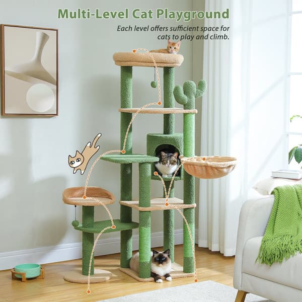 Stor Katt Träd Torn, Multi-Lager Design, Stabil Säker Konstruktion, 150CM Höjd,XL, AMT0233BN