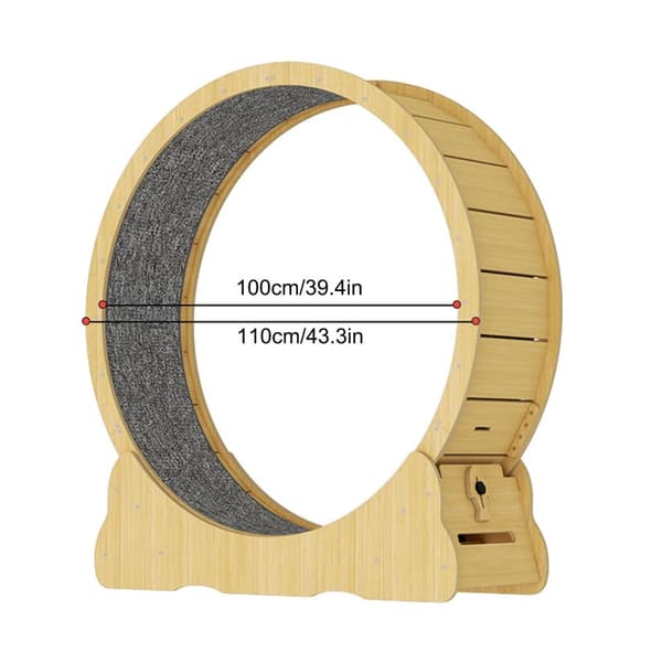Kattetræner, 100 cm diameter, stille drift,Træ